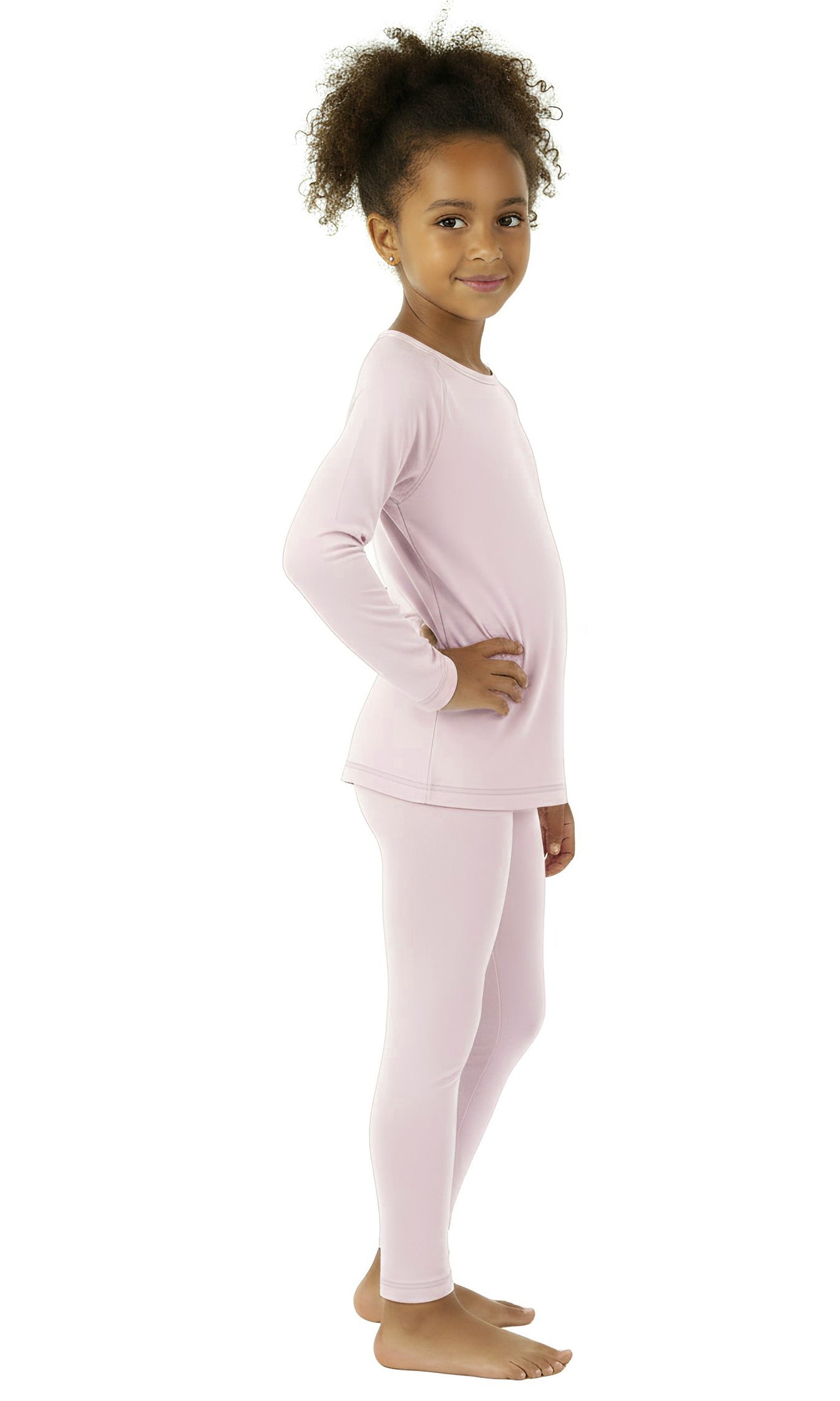 Wooly Kid's Thermal Underwear Set Soft Merino Wool Pink Ages 2-10yo