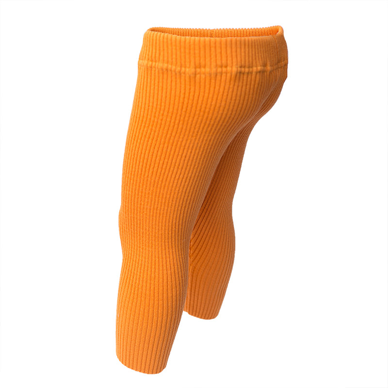 Sofia Kid's Knit Thermal Leggings 100% Soft Merino Wool Orange 2-5yo