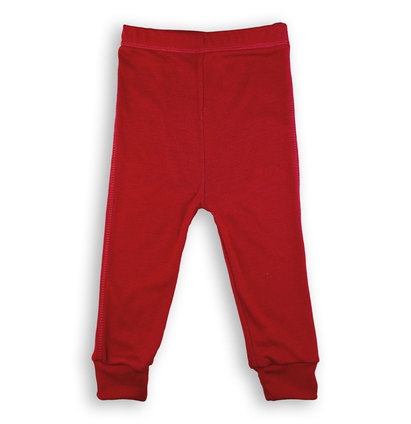 Leggings térmicos de lana para bebé 100 % lana merino suave color cereza