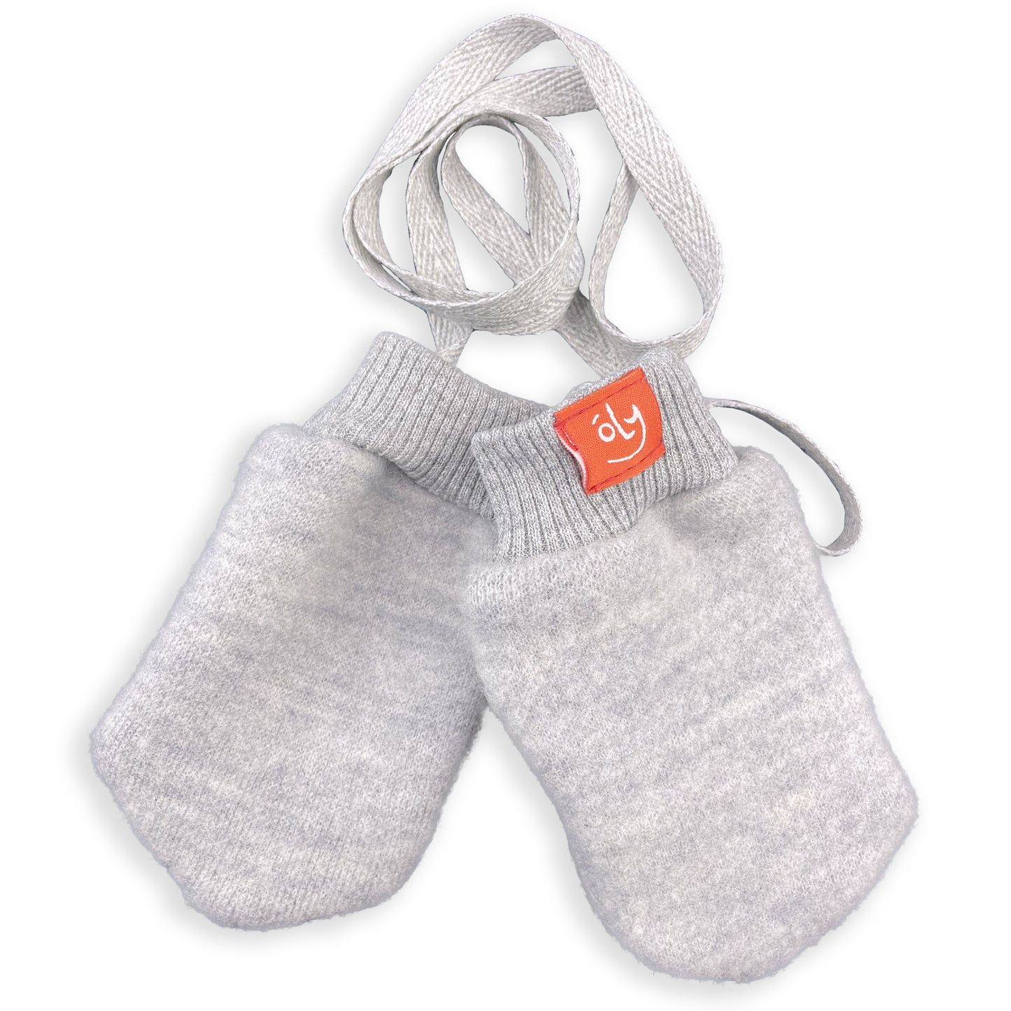 Wooly Kid's Thermal Fleece Mittens 100% Soft Merino Wool Gray