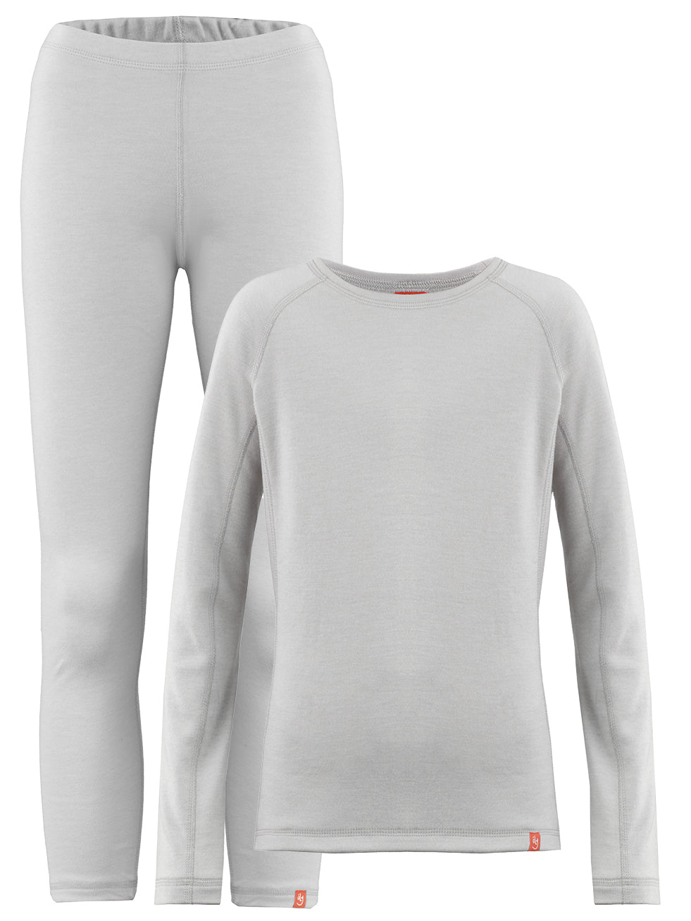 Wooly Kid's Thermal Underwear Set Soft Merino Wool Grey Ages 2-12yo