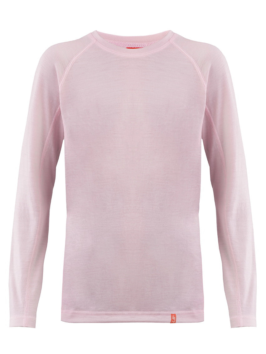 Wooly Kid's Thermal Underwear Set Soft Merino Wool Pink Ages 2-10yo