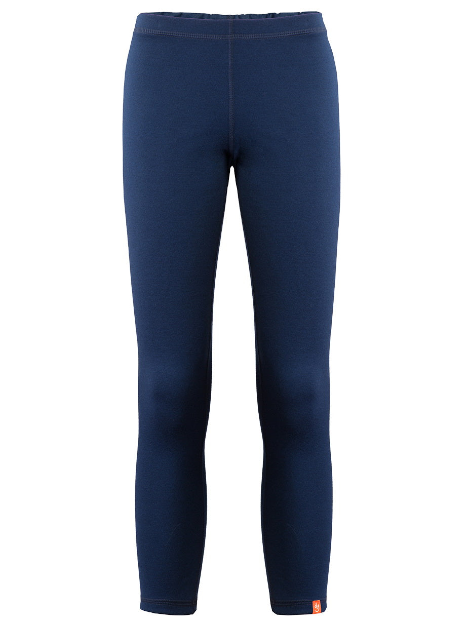 Wooly Kid's Thermal Underwear Set Soft Merino Wool Dark Blue Ages 2-12yo