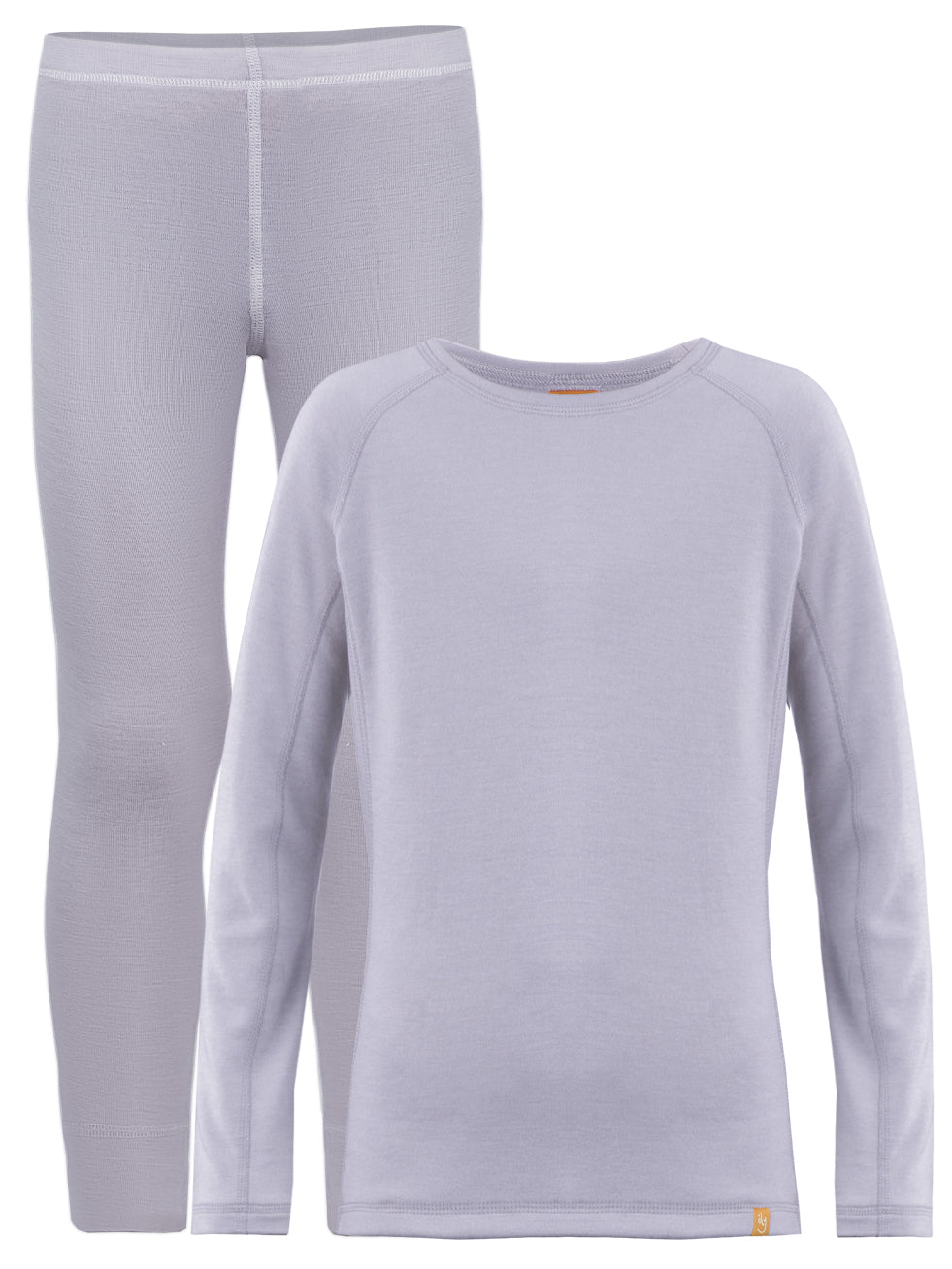 Wooly Kid's Thermal Underwear Set Soft Merino Wool Steel Grey Ages 2-12yo
