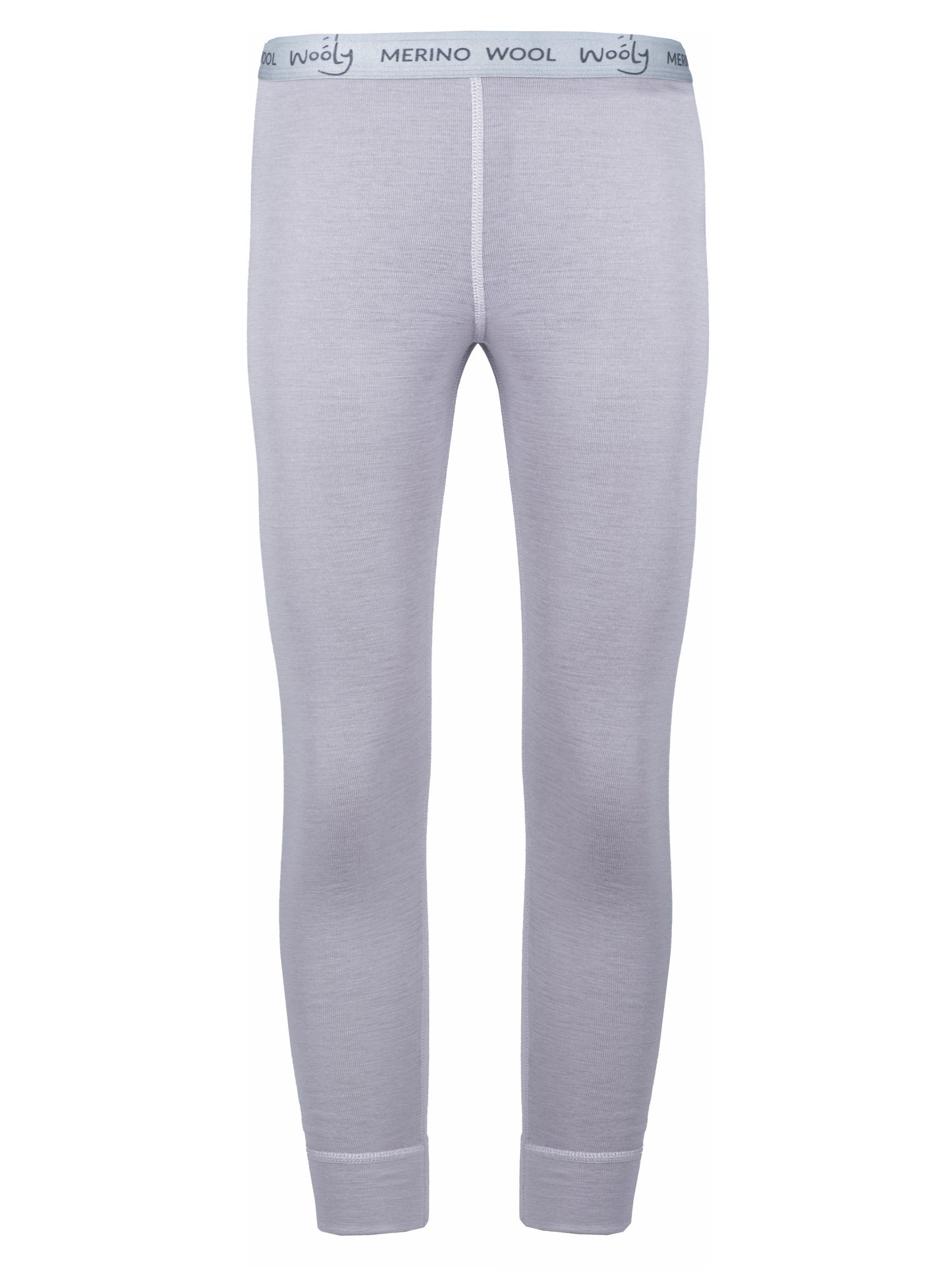 Wooly Kid's Thermal Underwear Set Soft Merino Wool Steel Grey Ages 2-12yo