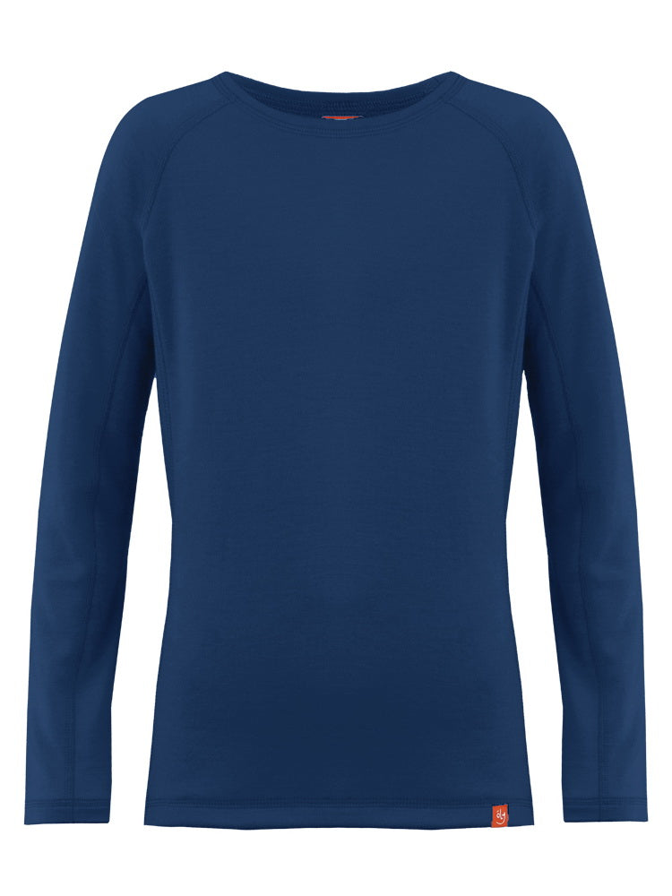 Wooly Kid's Thermal Underwear Set Soft Merino Wool Deep Blue Ages 2-10yo