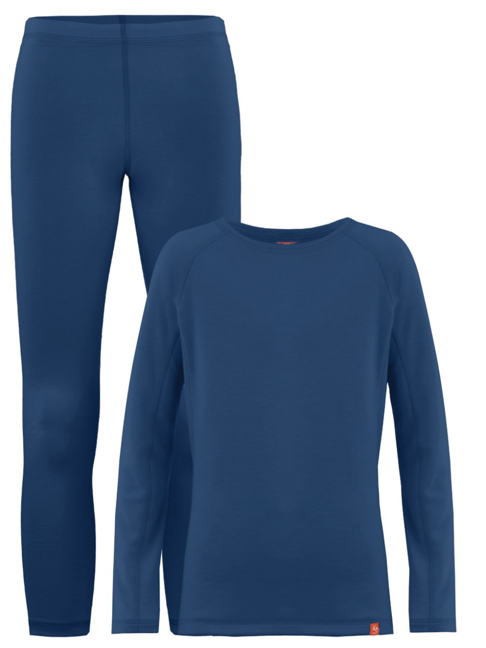 Wooly Kid's Thermal Underwear Set Soft Merino Wool Deep Blue Ages 2-10yo