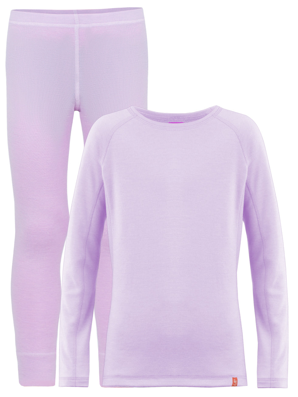 Wooly Kid's Thermal Underwear Set Soft Merino Wool Lilac Ages 2-10yo